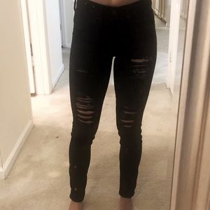 Express black skinny jeans